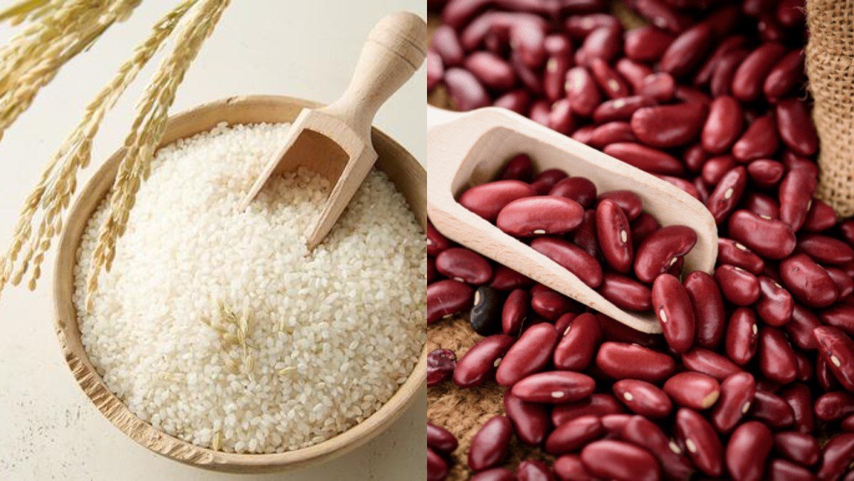 Ingredients for red bean rice