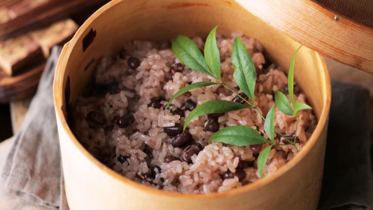 Japanese-style red bean rice