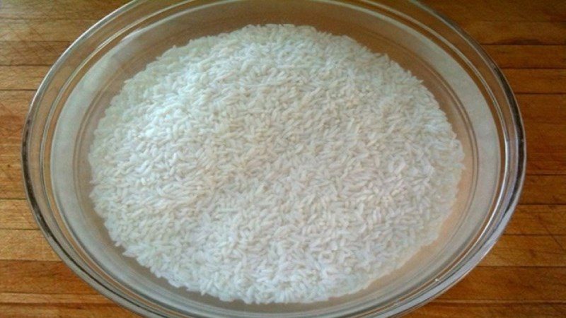 Do not soak rice