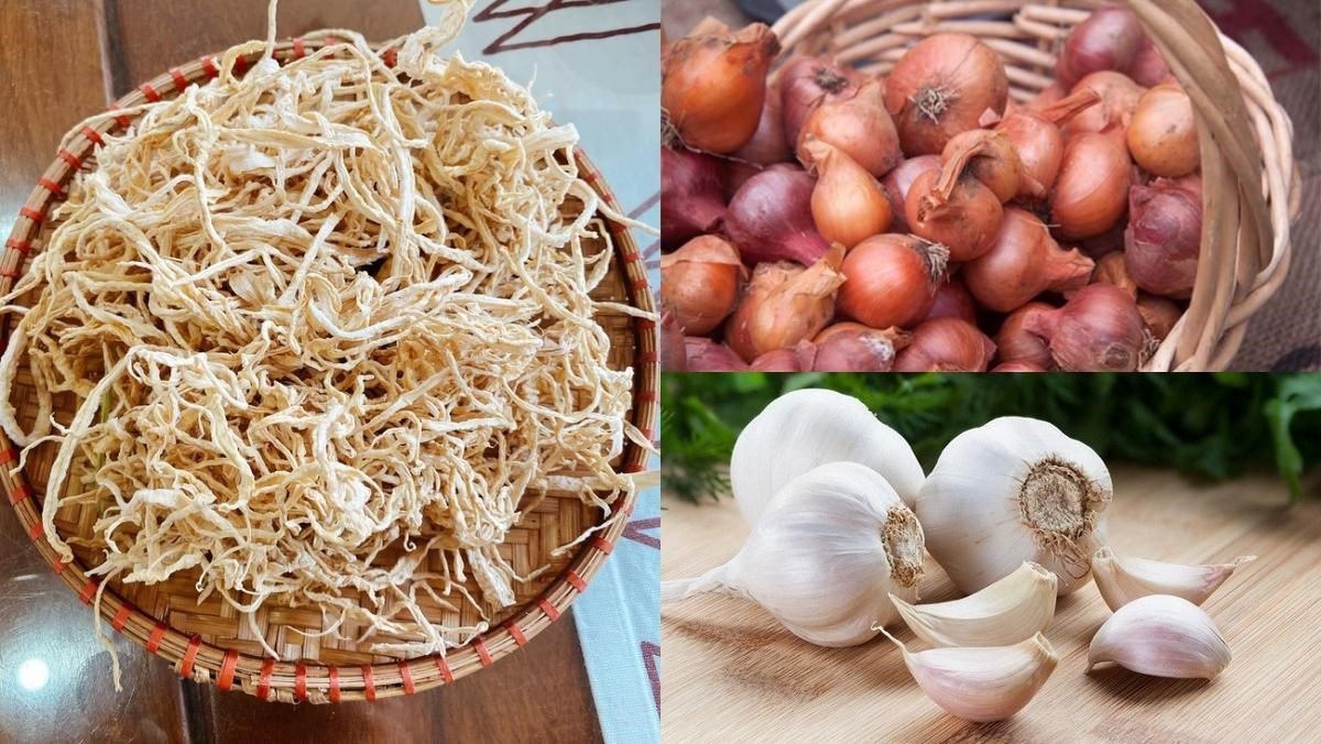 Ingredients for the dry stir-fried radish dish