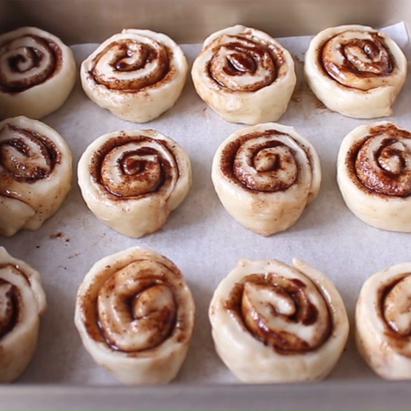 Step 6 Rolling the dough for Cinnamon Roll