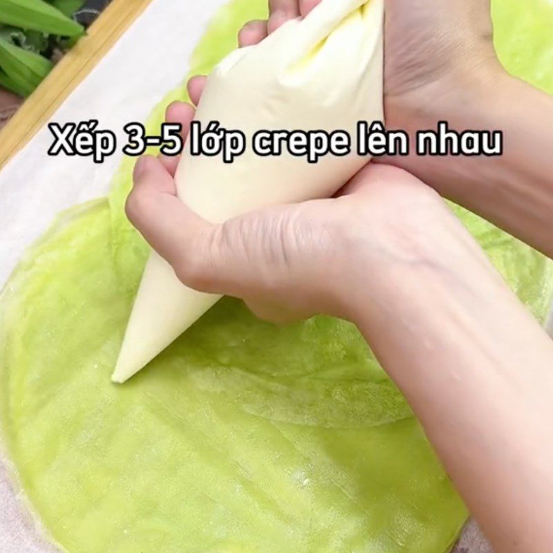 Step 4 Durian crepe roll Durian crepe roll (Recipe from the TikTok channel Cooking with TasteVN)