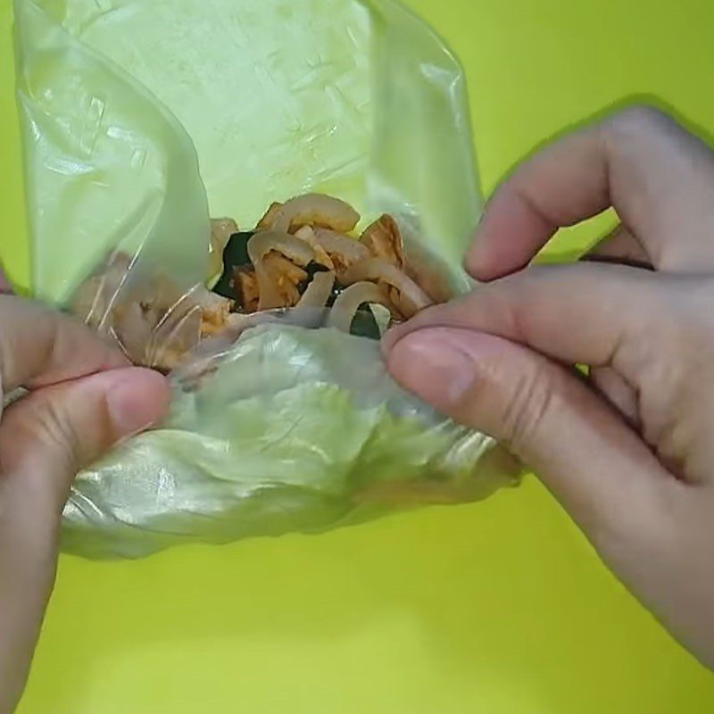 Step 8 Rolling the rice paper for Braised Pork Rice Paper Rolls