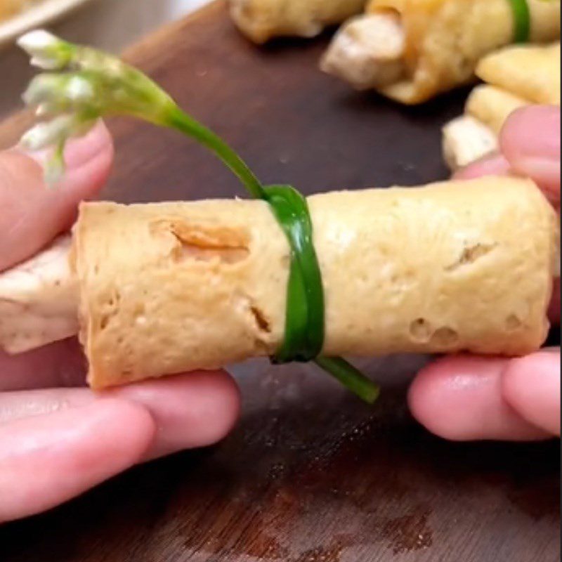 Step 3 Rolling Tofu with Taro Tofu Roll with Taro