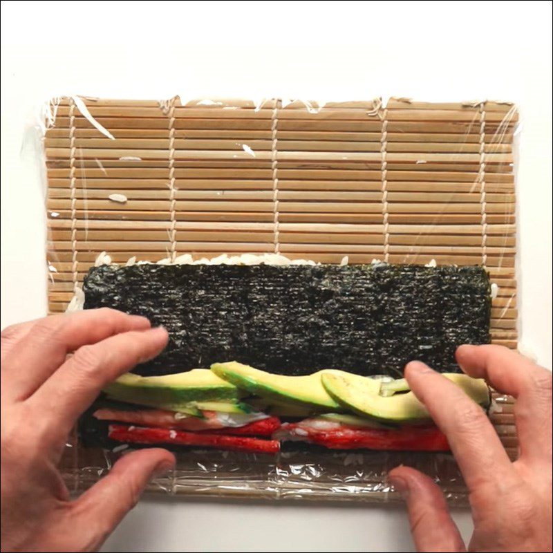 Step 3 Sushi Roll Crab Stick Avocado