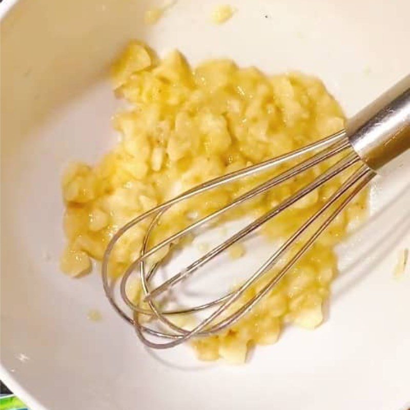 Step 1 Mash the bananas Chocolate Banana Muffins using an Air Fryer