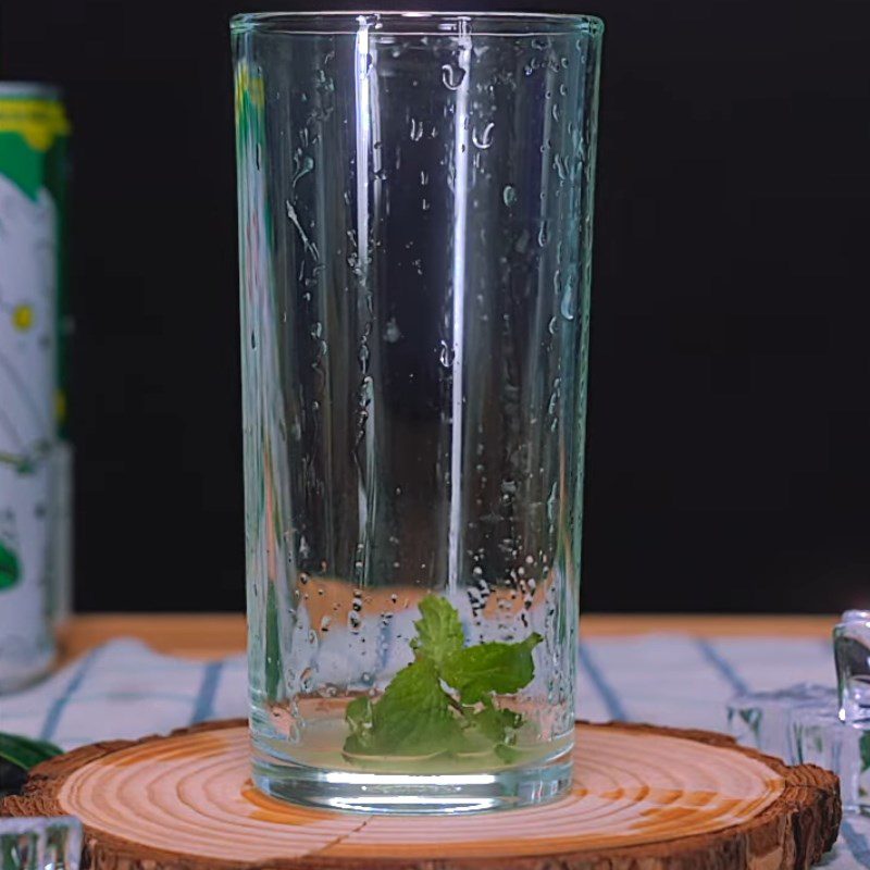 Step 1 Muddle mint leaves Upjito