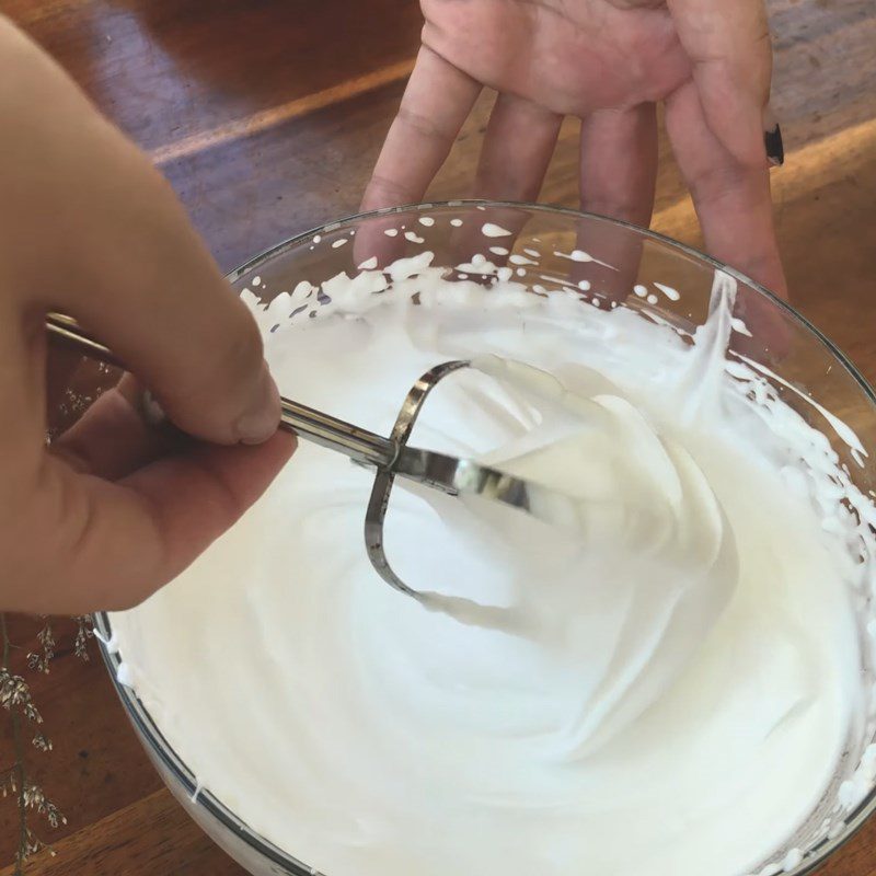 Step 1 Whip the cream for Chocolate Mint Ice Cream