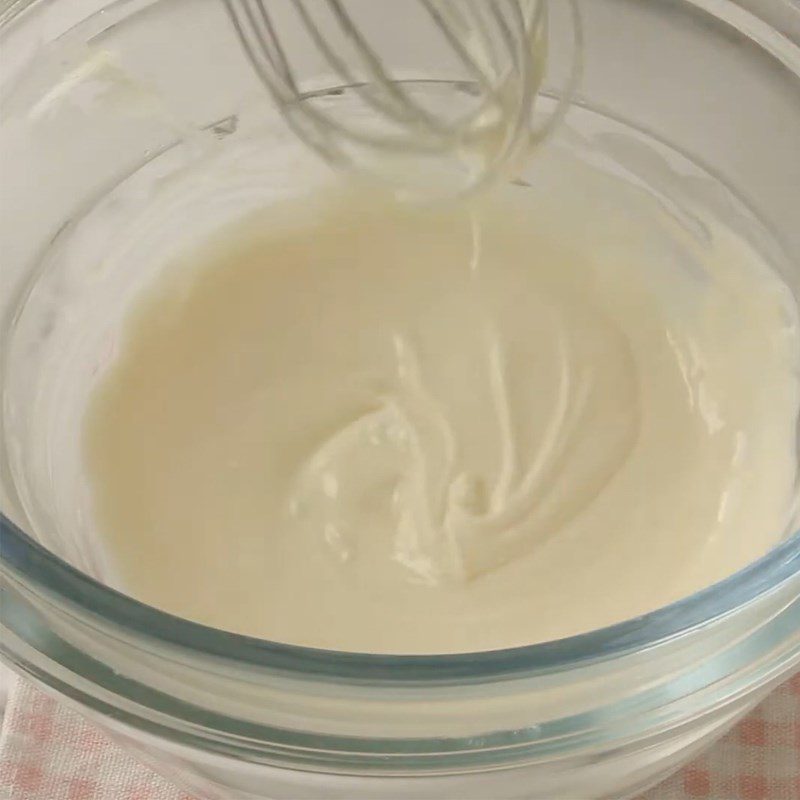 Step 2 Whipping cream cheese for raspberry rose cheesecake