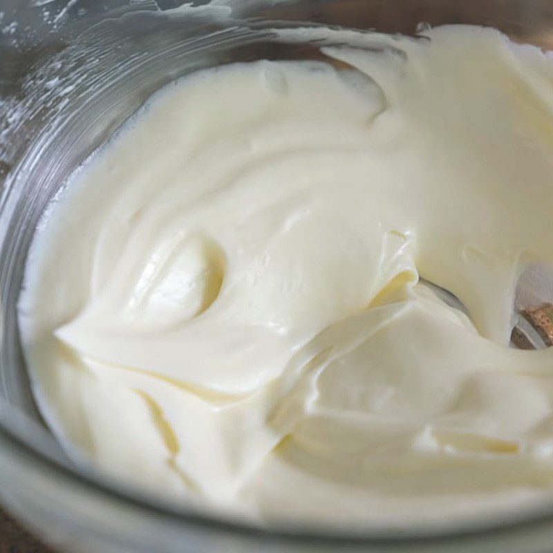 Step 6 Whipping cream cheese for the watermelon mousse cake