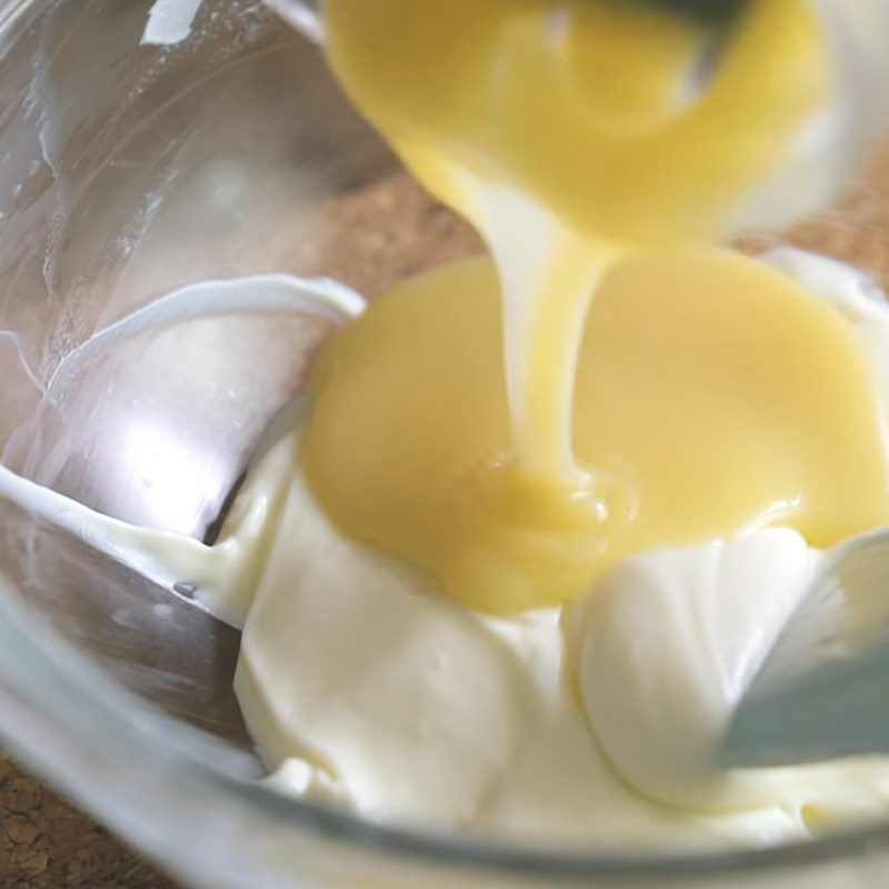 Step 6 Whipping cream cheese for the watermelon mousse cake