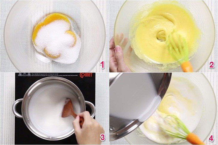 Step 1 Beat the egg yolks and coconut milk Coconut Ice Cream with a Blender