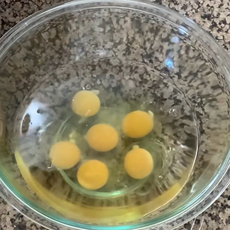 Step 1 Crack the eggs Soft-boiled eggs in boiling water