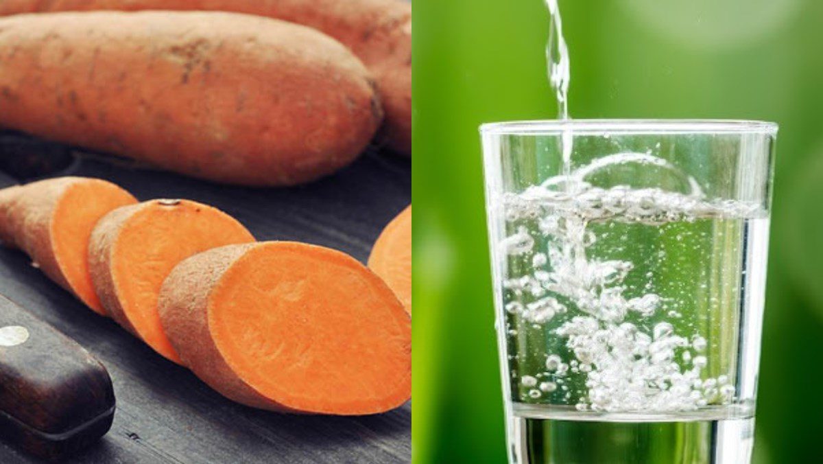 Ingredients for the dish with 2 ways to make soft tofu with sweet potato