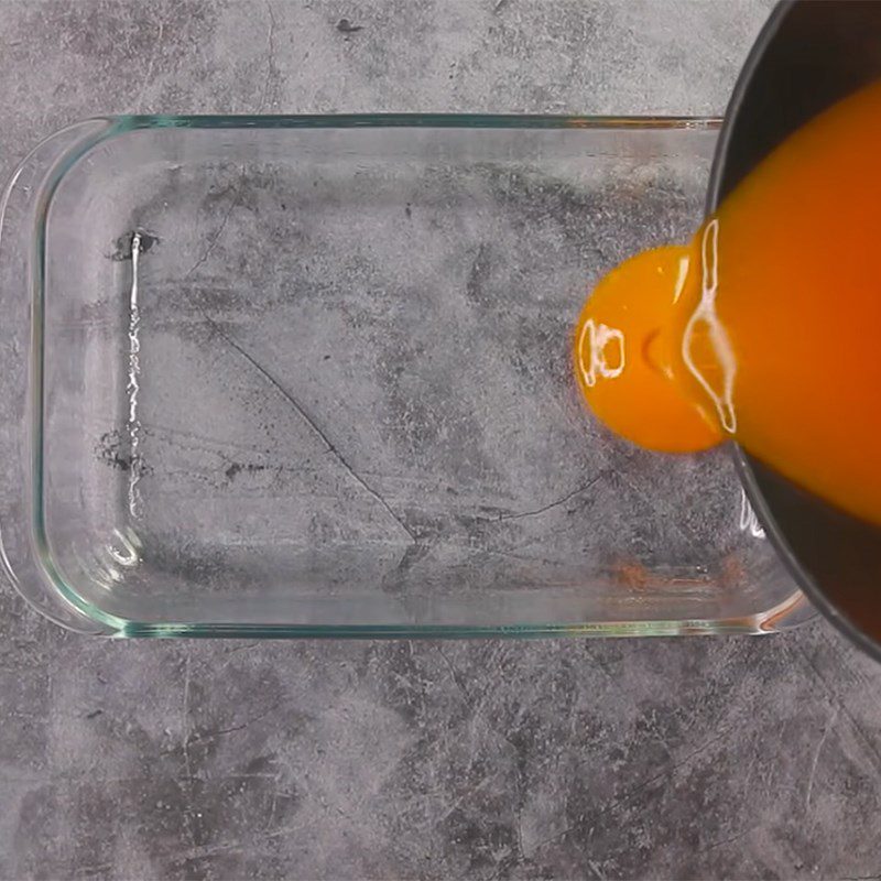 Step 2 Pour the jelly mixture Orange coconut jelly