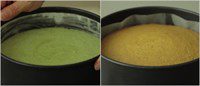 Step 4 Pour into the mold and bake the cake Matcha green tea cake