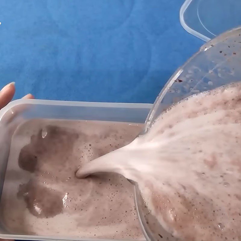 Step 4 Pouring into molds and freezing Black Bean Ice Cream