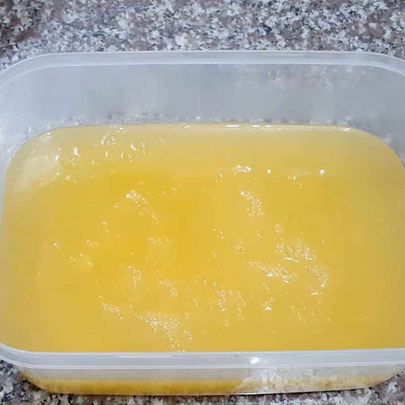 Step 4 Pour into molds and freeze the pineapple jelly Pineapple jelly