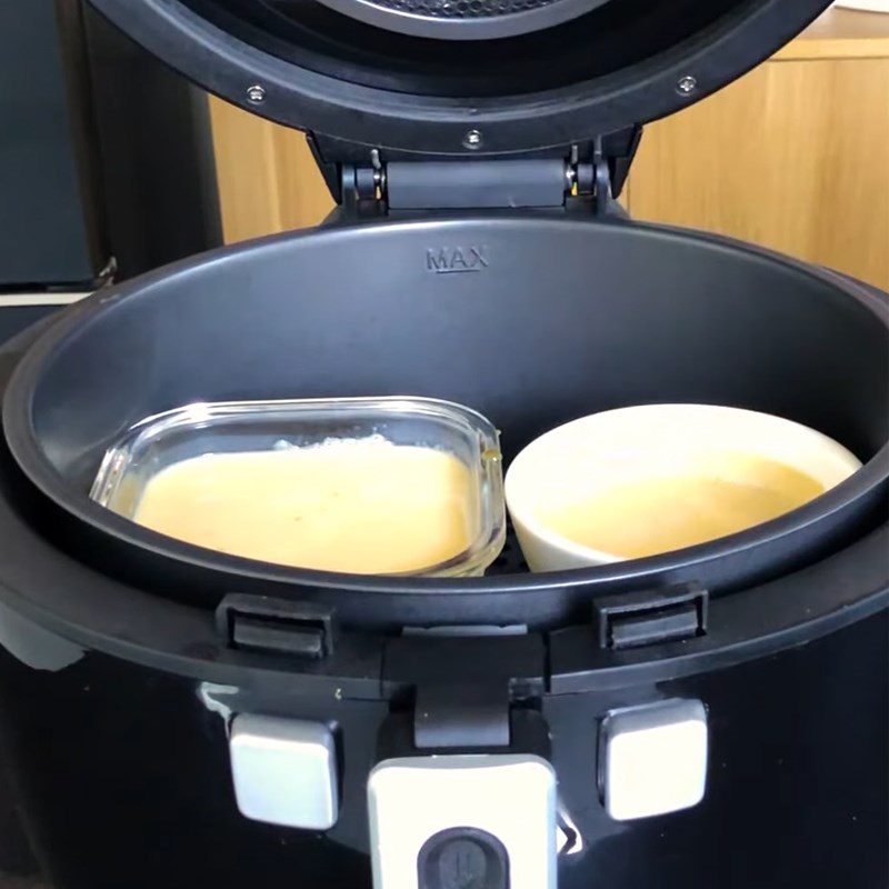 Step 4 Pouring and Baking Flan Cake using an air fryer