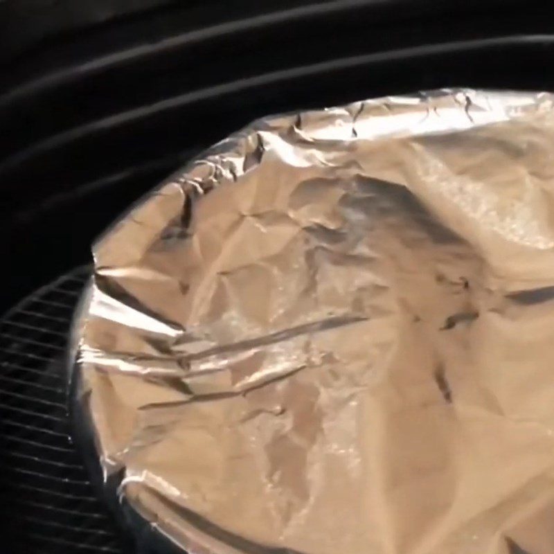 Step 5 Pouring the mold and baking Cheese sponge cake using an air fryer