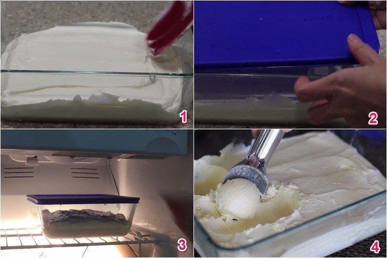 Step 7 Freezing the ice cream How to make durian ice cream with a blender