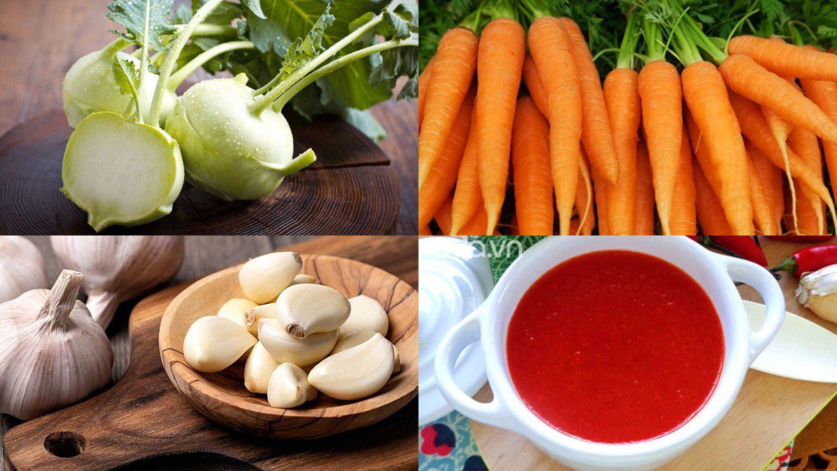 Ingredients for pickled vegetables