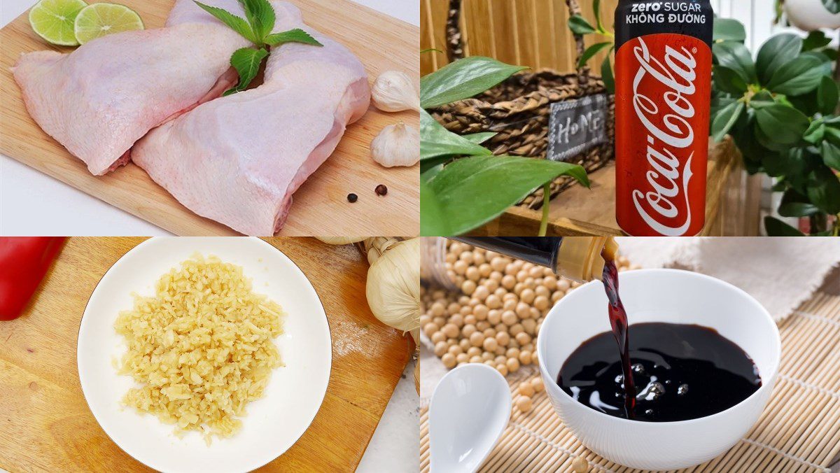 Ingredients for Coca braised chicken dish