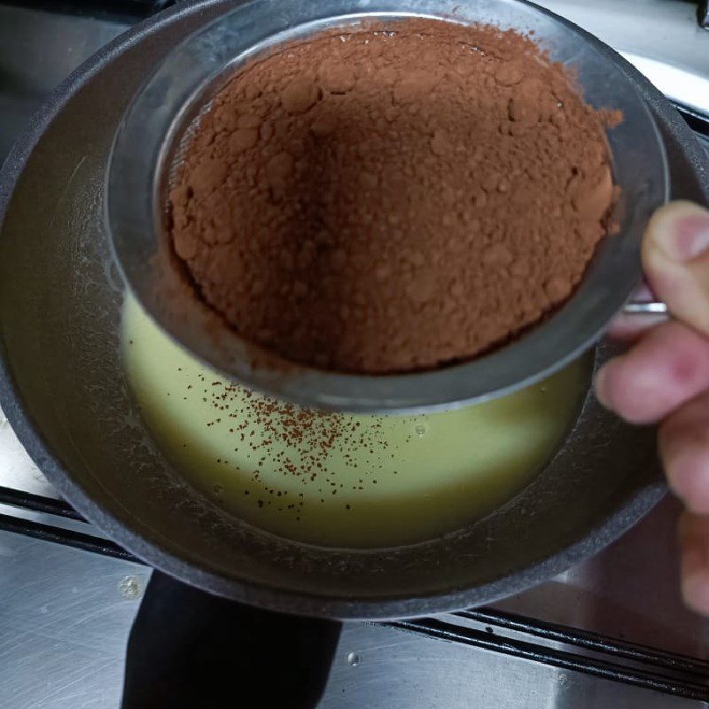 Step 1 Heat cocoa Chocolate Truffle (recipe shared by a user)