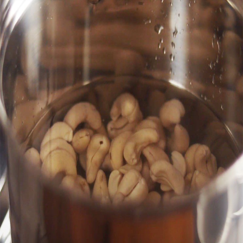 Step 2 Boil cashew nuts for Plum Ice Cream without whipping cream