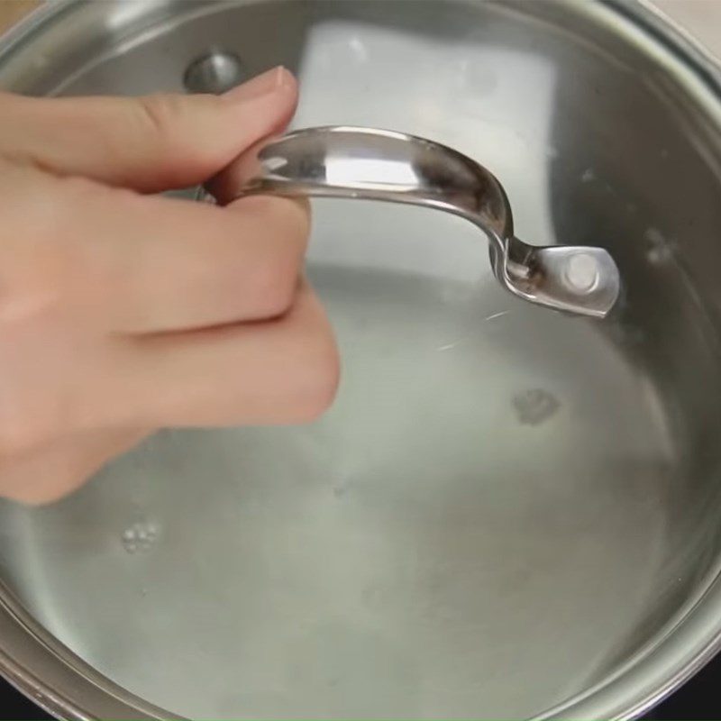 Step 1 Boil water for Onsen tamago (onsen egg)