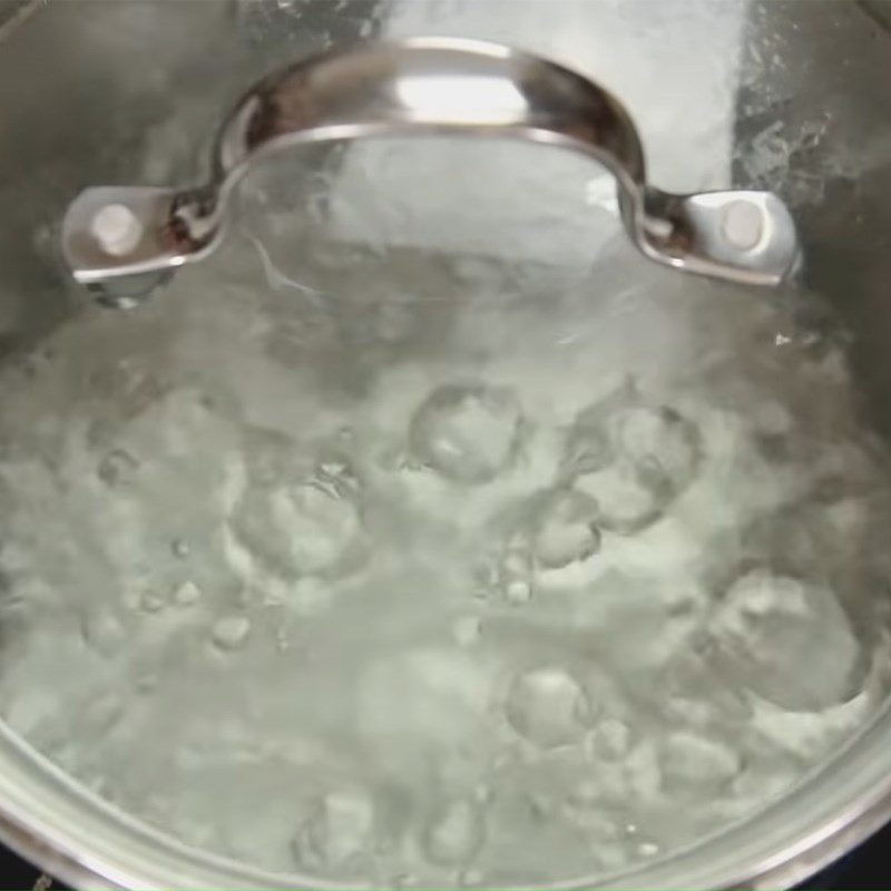 Step 1 Boil water for Onsen tamago (onsen egg)