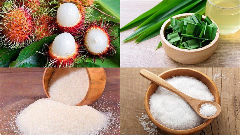 Ingredients for Rambutan Sugar Water