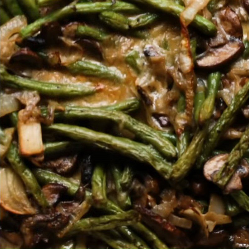 Step 4 Baking Green Beans with Shiitake Mushrooms