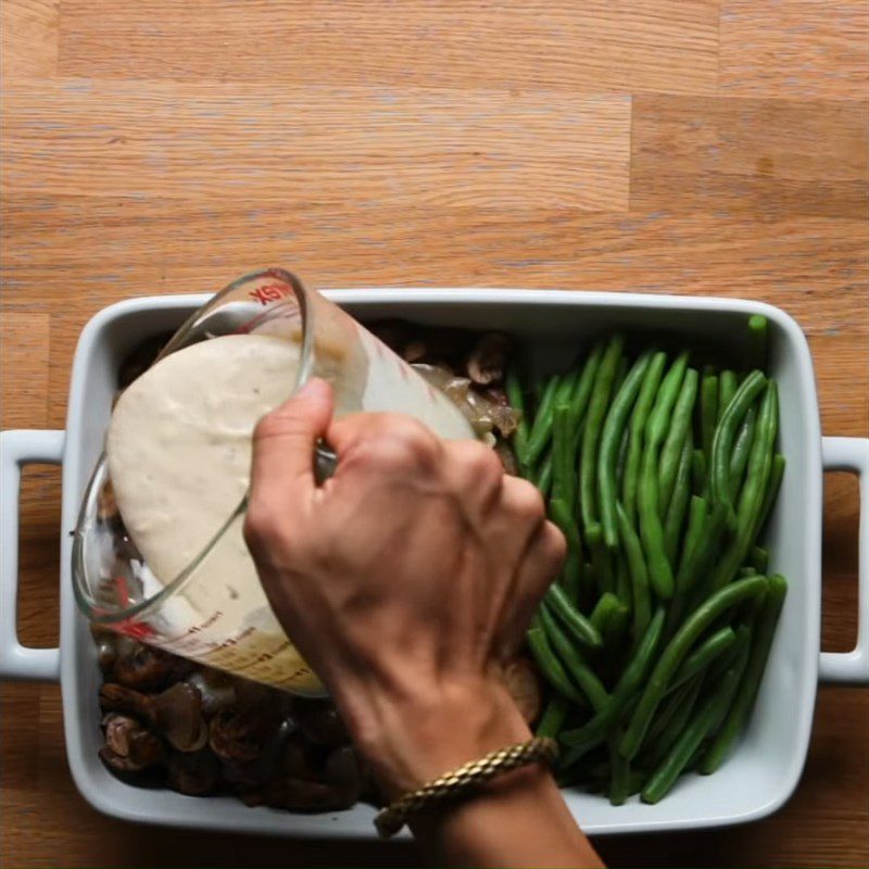 Step 4 Baking Green Beans with Shiitake Mushrooms