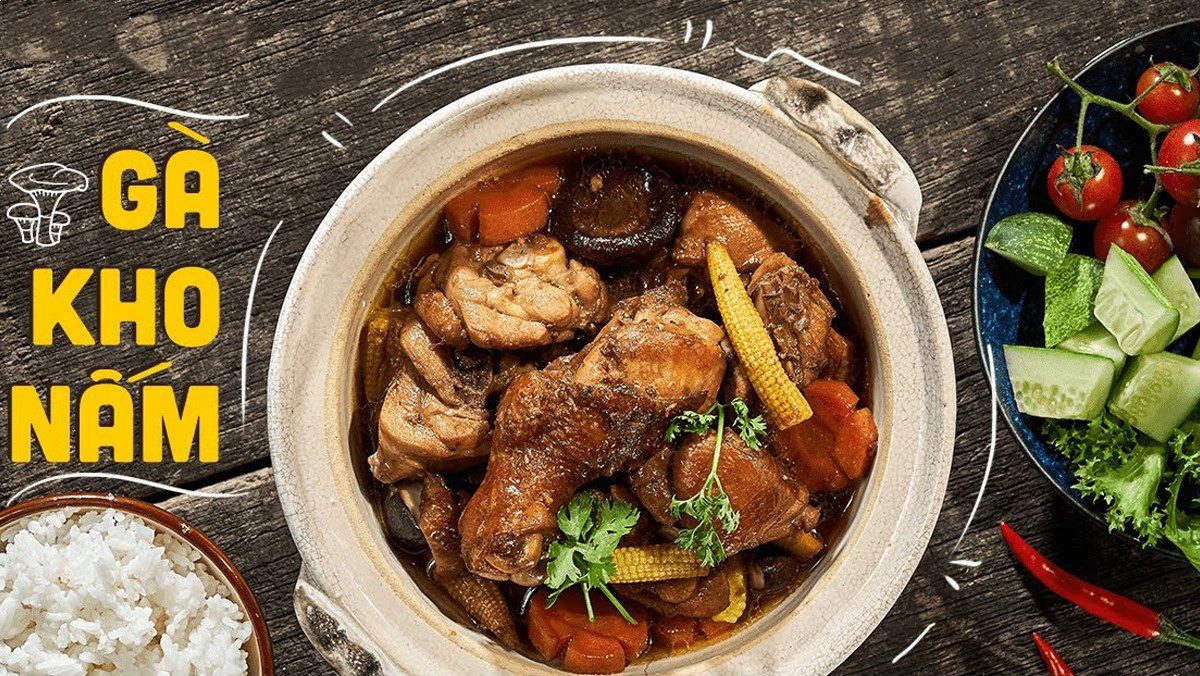 Braised Chicken with Mushrooms