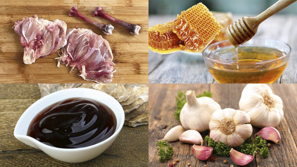 Ingredients for soy sauce chicken (soy sauce)