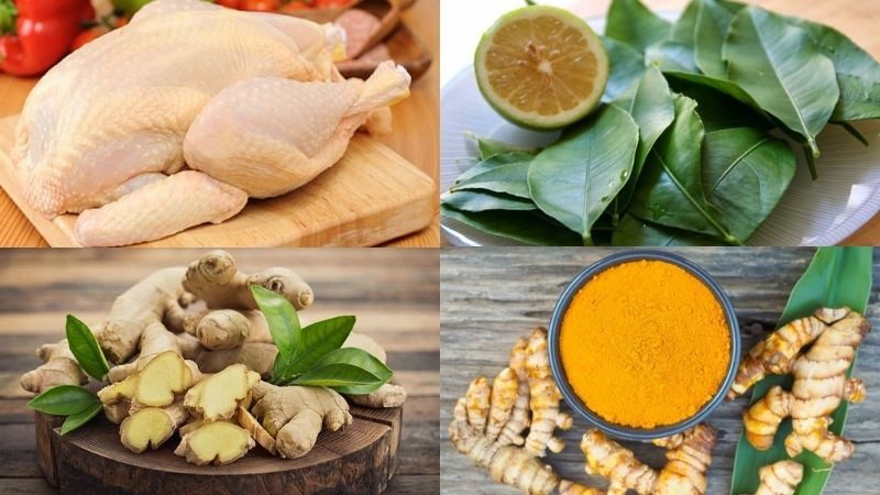 Ingredients for salted chicken dish using an air fryer