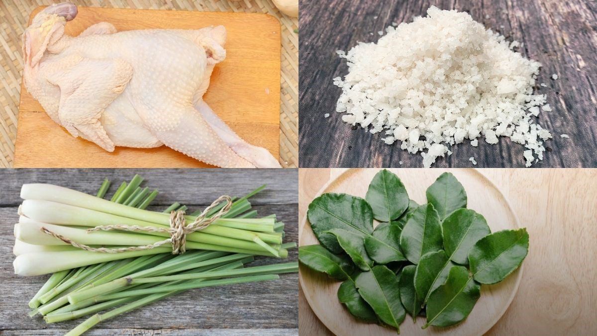 Ingredients for salted chicken dish