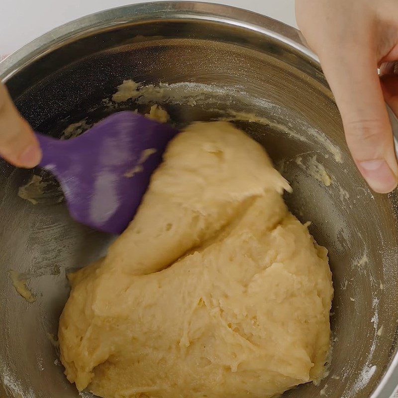 Step 3 Folding the dough and letting it rise Soft butter flower bread without kneading