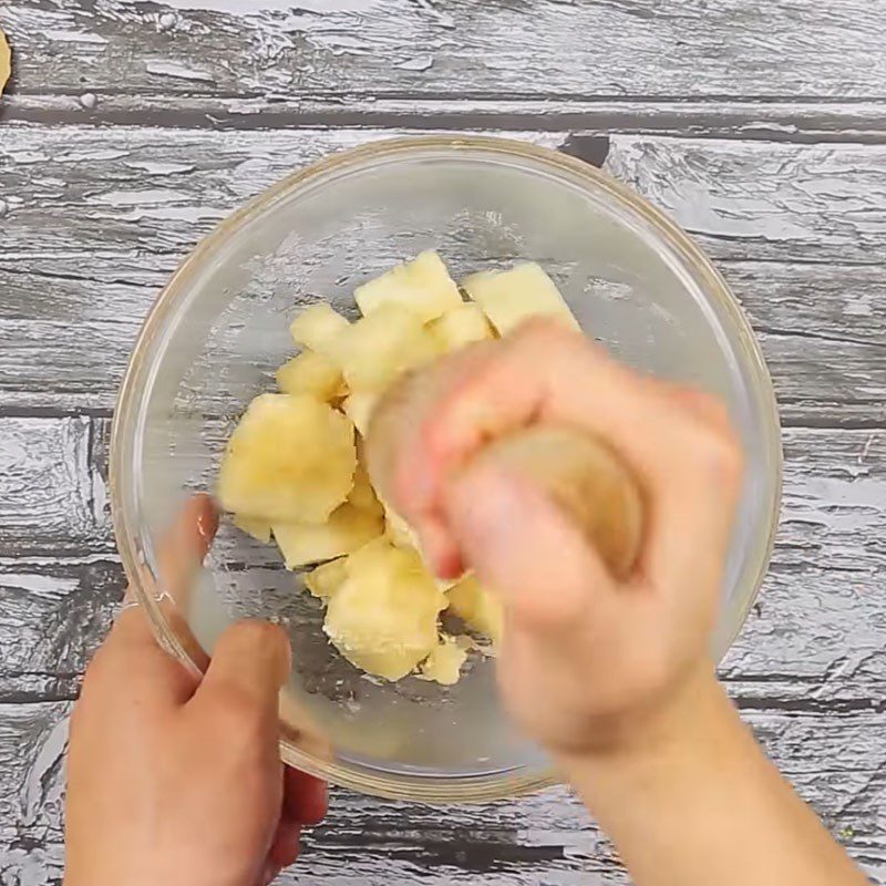 Step 2 Pound Cassava Fried Cassava Cake with Coconut