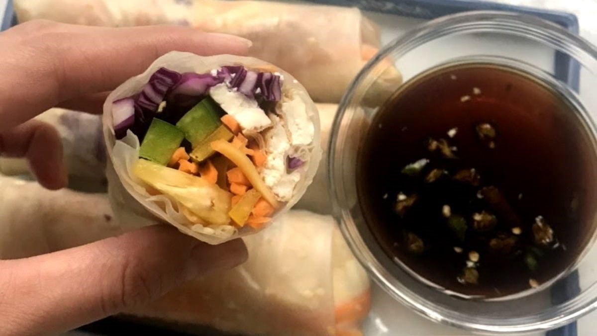 Colorful Vegetarian Spring Rolls