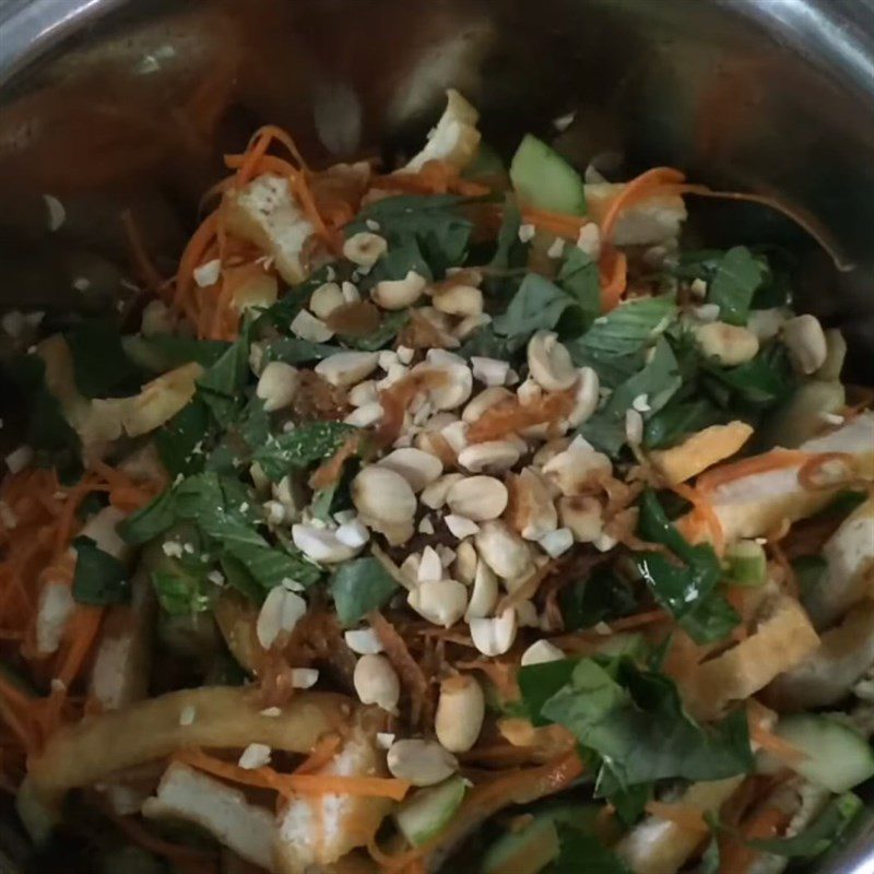 Step 4 Mixing Salad Cucumber Tofu Salad