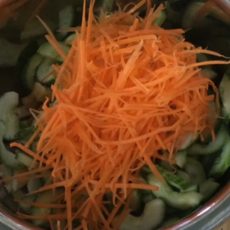 Step 4 Mixing Salad Cucumber Tofu Salad