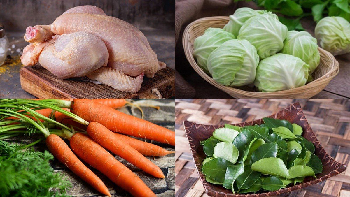 Ingredients for shredded chicken salad