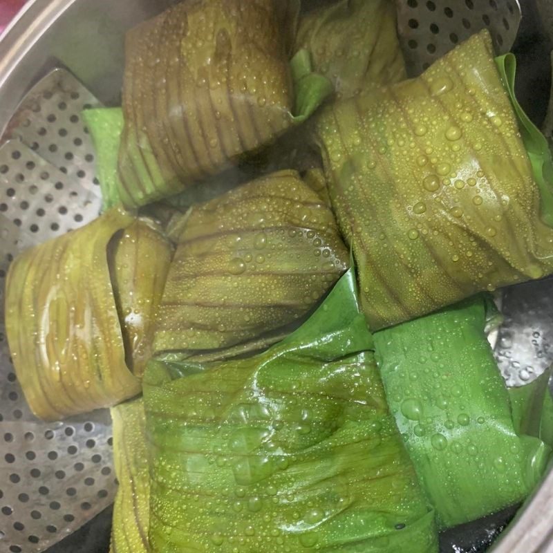 Step 4 Wrapping and steaming the cake Mung bean gourd cake (Recipe shared by user)