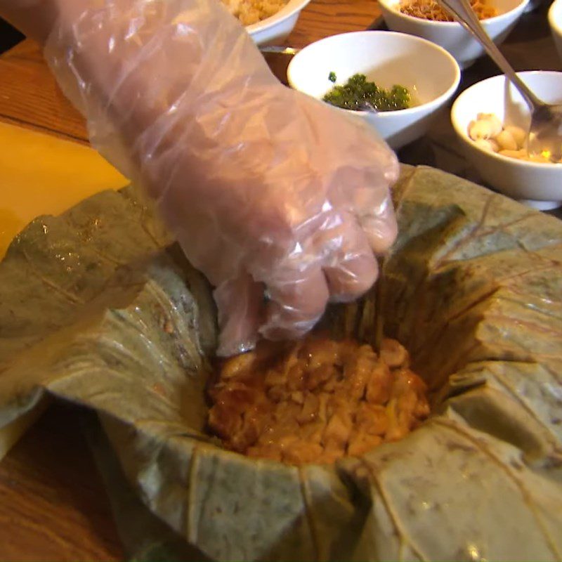 Step 5 Lotus Leaf Wrap and Sticky Rice Chicken