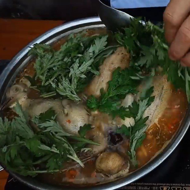 Step 3 Stew the pigeon Pigeon stew with herbal medicine