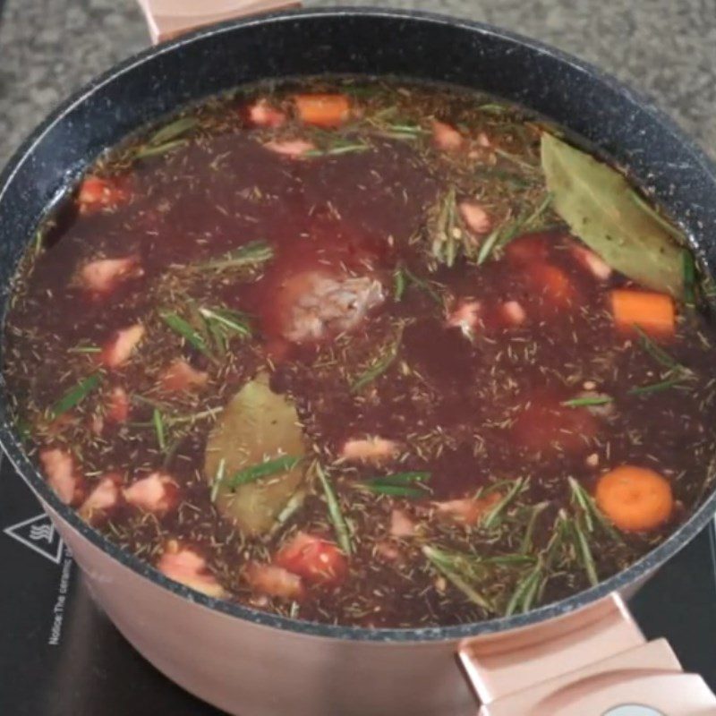 Step 3 Braised Oxtail Oxtail braised in red wine