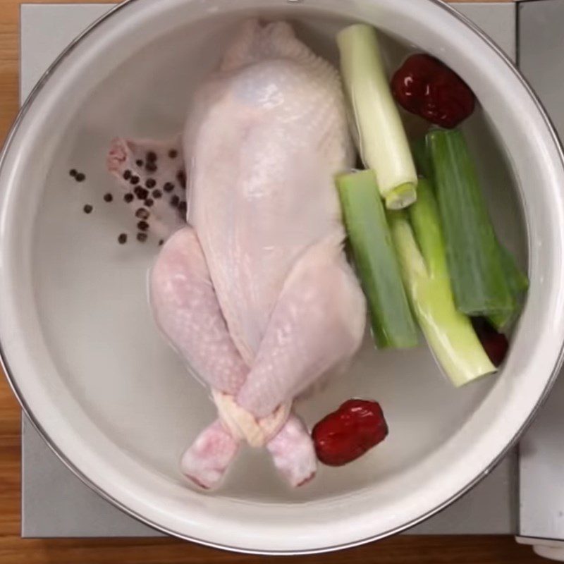 Step 2 Cook the chicken Baeksuk chicken