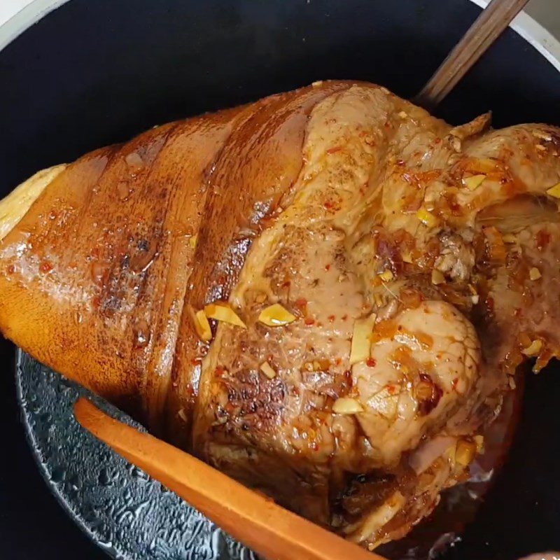 Step 3 Braising Pork Leg for Braised Pork Leg with Sour Pickled Mustard Greens and Eggplant